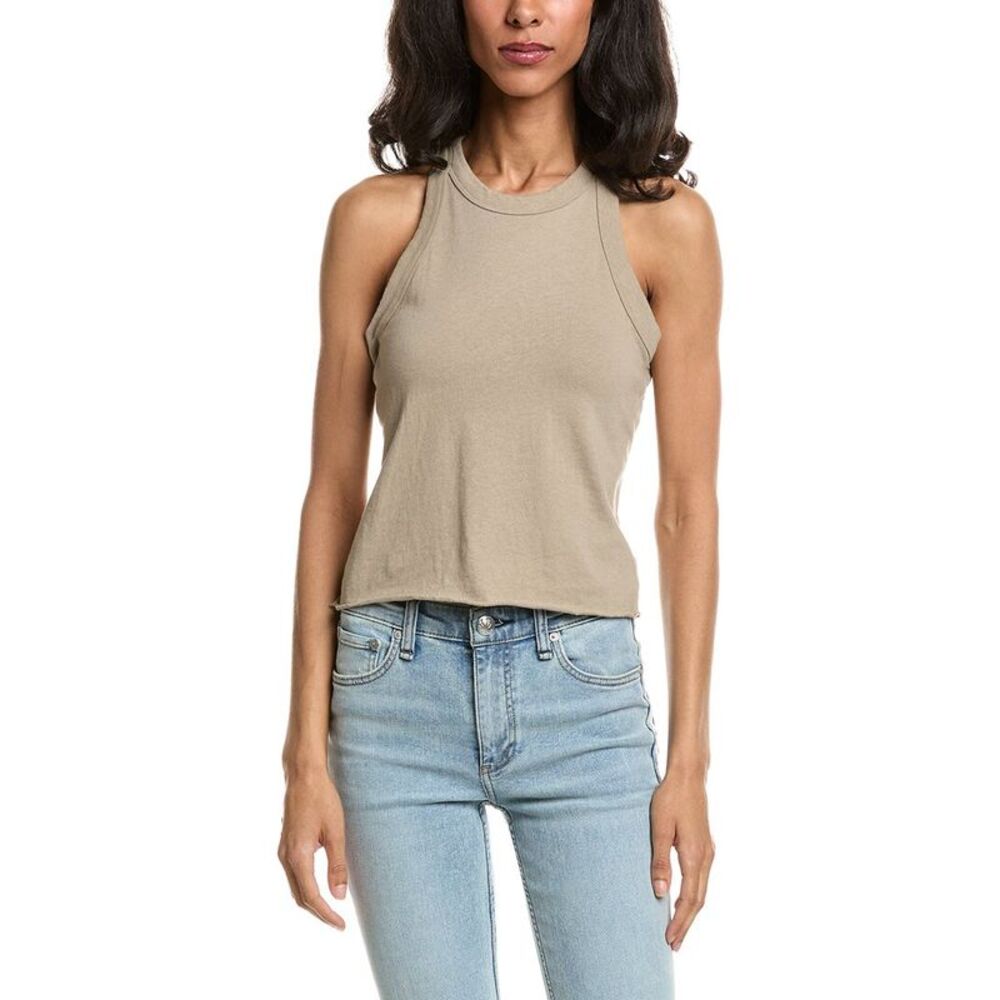 James Perse Womens Jersey Muscle Tank Top, Brown